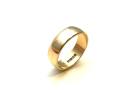 9ct D Shaped Wedding Ring 6mm