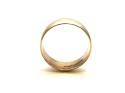 9ct D Shaped Wide Wedding Ring 7.5mm