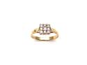 9ct Yellow Gold Diamond Cluster Ring