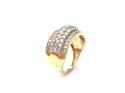 9ct Yellow Gold Diamond Pave Ring