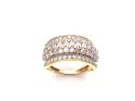 9ct Yellow Gold Diamond Pave Ring