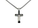 Stainless Steel Black IP Plating Cross & Chain