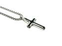 Stainless Steel Black IP Plating Cross & Chain