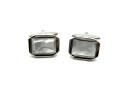 Steel & Mother Of Pearl Inlay Cufflinks