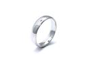 9ct White Gold Plain Wedding Ring 5mm