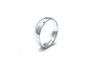 9ct White Gold Plain Wedding Ring 6mm