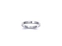 9ct White Gold Plain Flat Wedding Ring 2mm