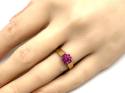 9ct Yellow Gold Synthetic Ruby Ring