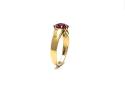 9ct Yellow Gold Synthetic Ruby Ring