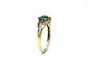 9ct Yellow Gold Emerald & Diamond Ring