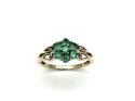 9ct Yellow Gold Emerald & Diamond Ring