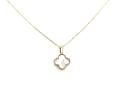 9ct Yellow Gold MOP Clover Pendant & Chain