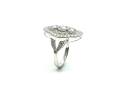 Silver CZ Art Deco Style Cluster Ring