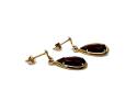 9ct Yellow Gold Garnet Drop Earrings