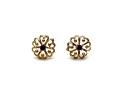 9ct Yellow Gold Garnet Stud Earrings