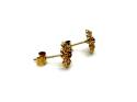 9ct Yellow Gold Garnet Stud Earrings