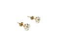 9ct Yellow Gold CZ Star Stud Earrings