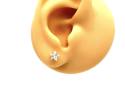 9ct Yellow Gold CZ Star Stud Earrings