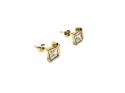 9ct Yellow Gold CZ Stud Earrings