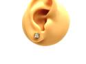 9ct Yellow Gold CZ Stud Earrings