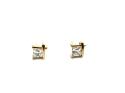 9ct Yellow Gold CZ Stud Earrings