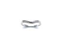 18ct White Gold Diamond Wishbone Ring