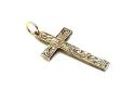 9ct Yellow Gold Patterned Cross Pendant