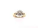 9ct Yellow Gold Diamond Cluster Ring