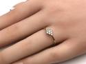 9ct Diamond Boat Shaped Cluster Ring