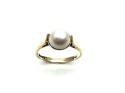 9ct Yellow Gold Pearl Solitaire Ring