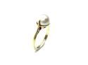 9ct Yellow Gold Pearl Solitaire Ring