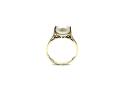 9ct Yellow Gold Pearl Solitaire Ring