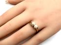 9ct Yellow Gold Pearl 2 Stone Ring