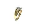 9ct Yellow Gold CZ Fancy Band Ring