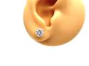 9ct Yellow Gold CZ Stud Earrings 7mm