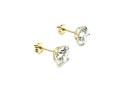 9ct Yellow Gold CZ Stud Earrings 7mm