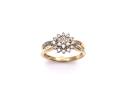 9ct Yellow Gold Diamond Cluster Ring