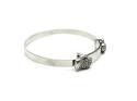 Silver Babies CZ Boxing Glove Expanding Bangle