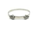 Silver Babies CZ Boxing Glove Expanding Bangle