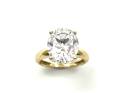 14ct Yellow Gold CZ Solitaire Ring