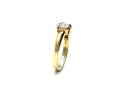 14ct Yellow Gold Shaped CZ Solitaire