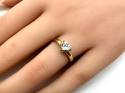 14ct Yellow Gold Shaped CZ Solitaire