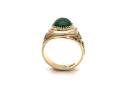 9ct Yellow Gold Green CZ College Ring