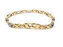 14ct Yellow Gold Blue Topaz Bracelet