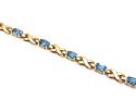 14ct Yellow Gold Blue Topaz Bracelet