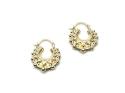 9ct Yellow Gold Creole Hoop Earrings 15 x 19mm