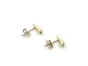 9ct Yellow Gold Domed Pear Shaped Earrings