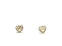 9ct Yellow Gold Fancy Heart Shape Stud Earrings