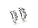 18ct White Gold Diamond Huggie Earrings 0.51ct