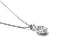 18ct White Gold Diamond Oval Cluster Necklet